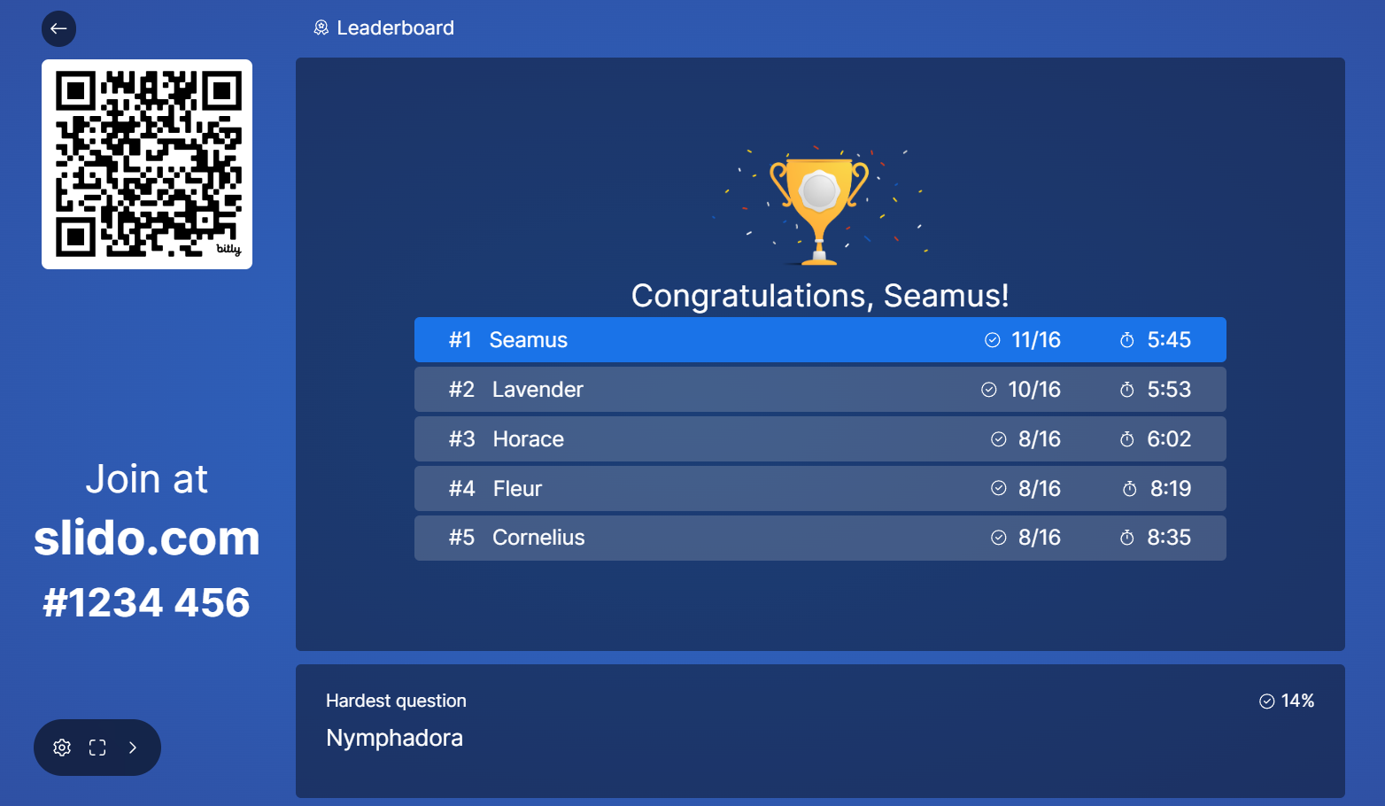 Slido Quiz with two truths and a lie Slido Quiz with two truths and a lie with the answer