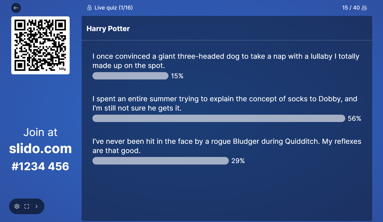 Slido Quiz with two truths and a lie Slido Quiz with two truths and a lie voting results